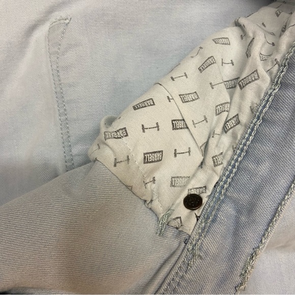 Barbell Apparel Fit Mom Jeans Stretch High Waist Light Washed Blue Size 33 - Picture 3 of 9